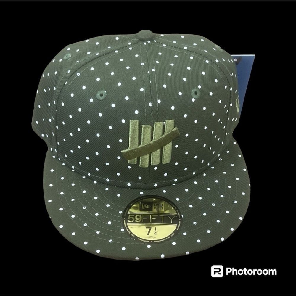 NWT Undefeated 59Fifty New Era Hat Fitted Cap Green White Men’s - 7 1/4